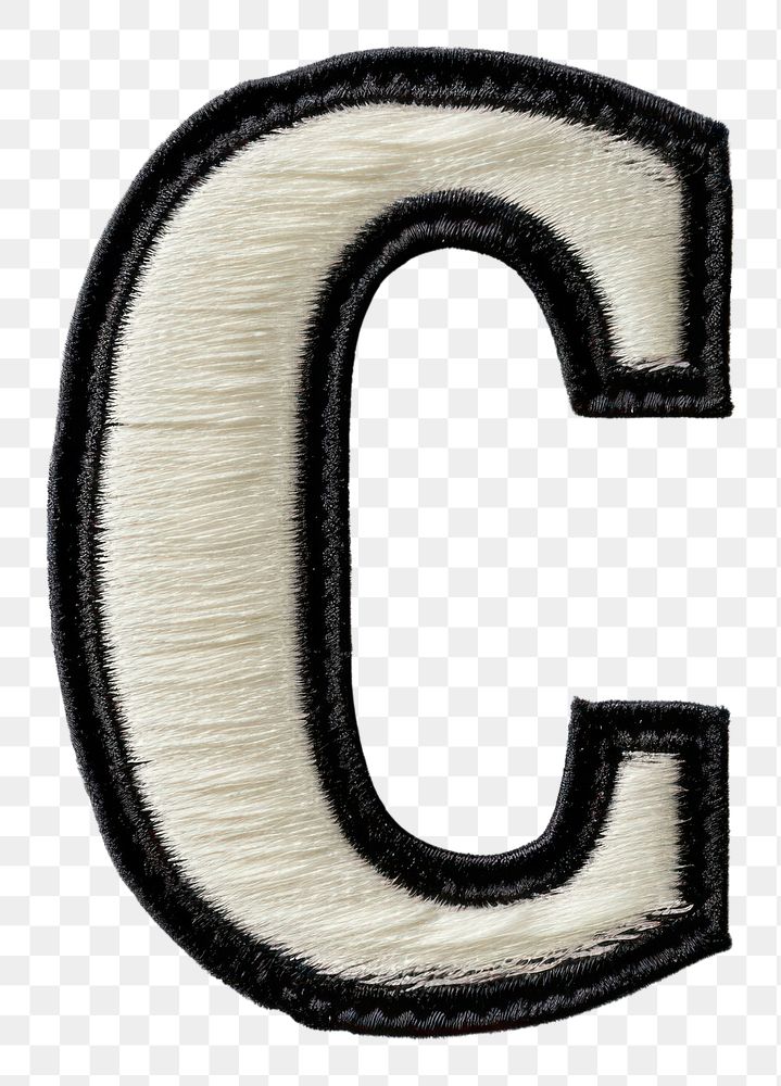 PNG Patch letter C black text white background.