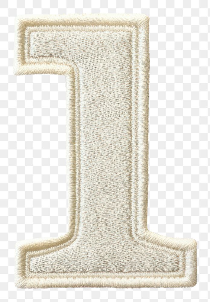 PNG Patch letter number 1 white white background simplicity.