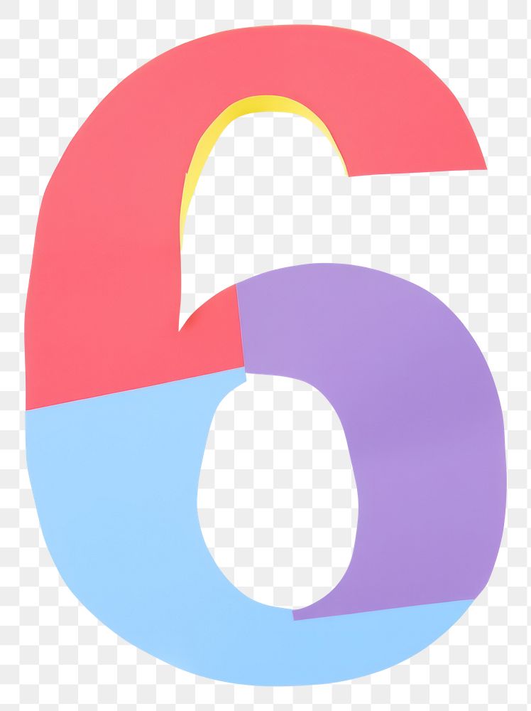 PNG Number letter 6 cut paper text symbol logo.