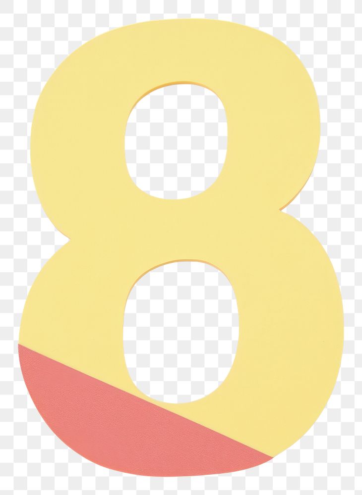 PNG Number letter 8 cut paper text symbol white background.