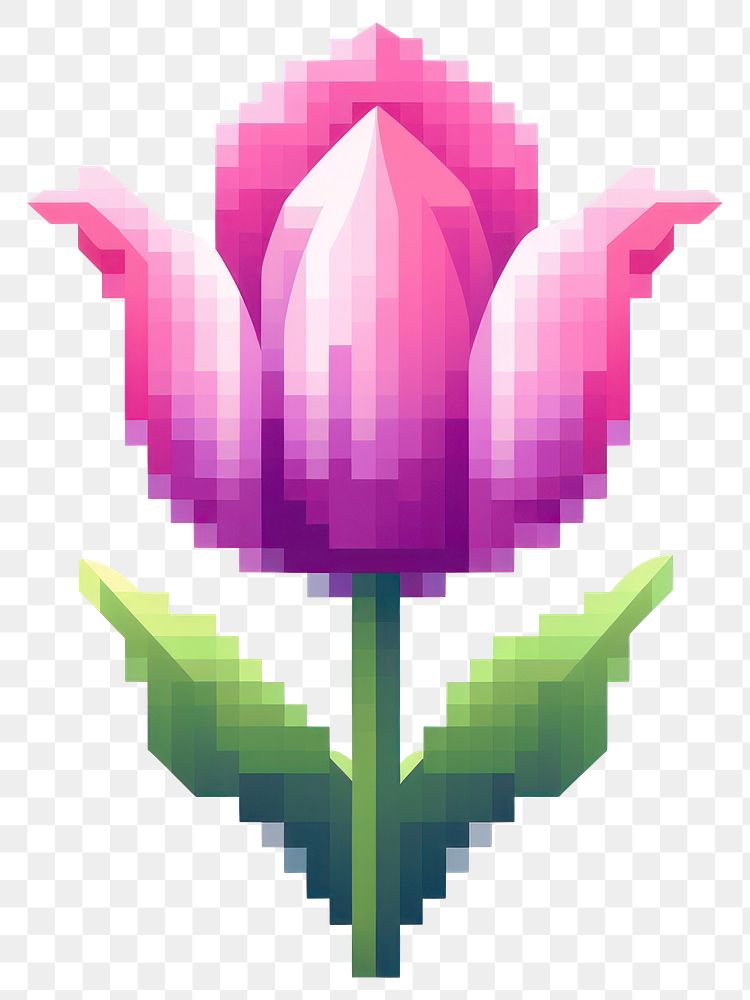 PNG Tulip garden pixel flower | Free PNG - rawpixel