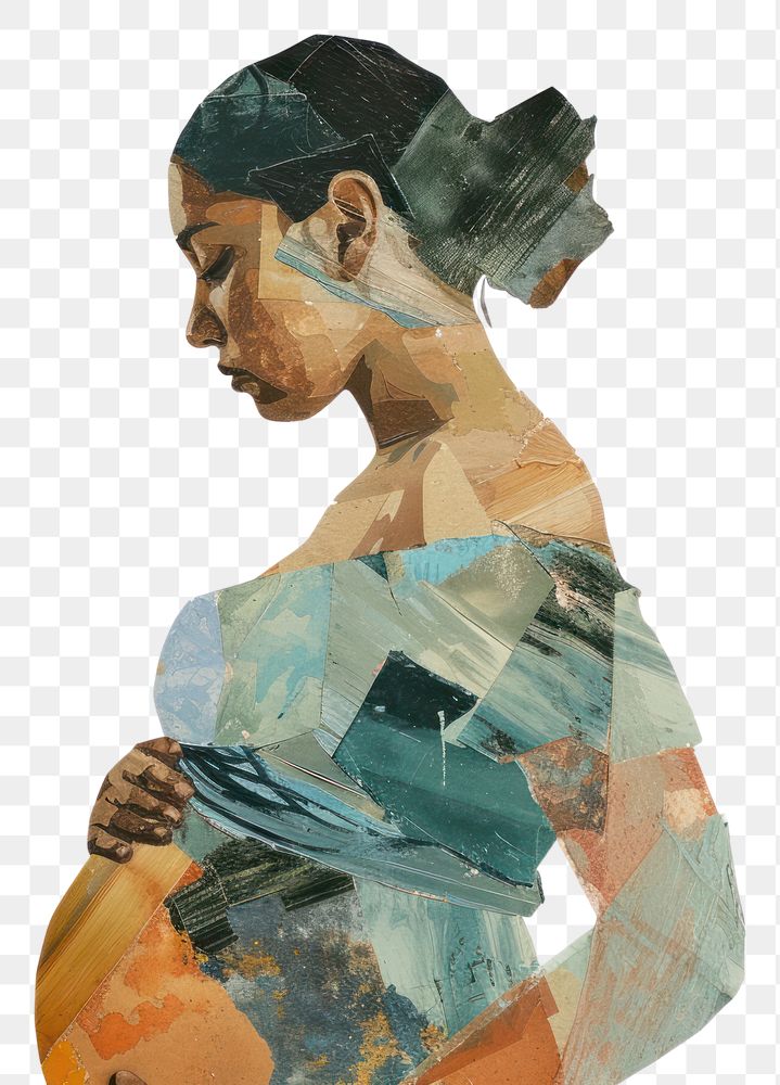 PNG Pregnant mother art painting adult.