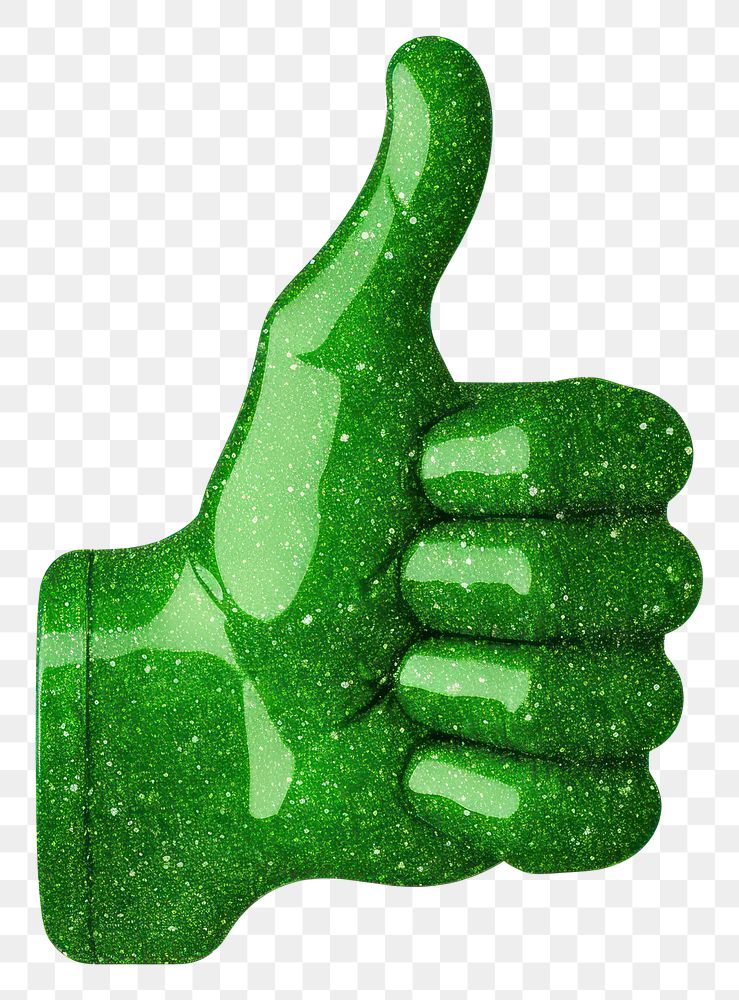 PNG Green thumb up icon finger hand white background.