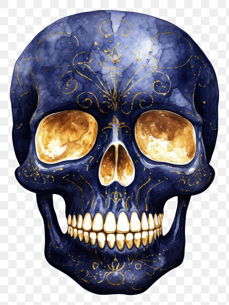 Indigo skull science spooky horror