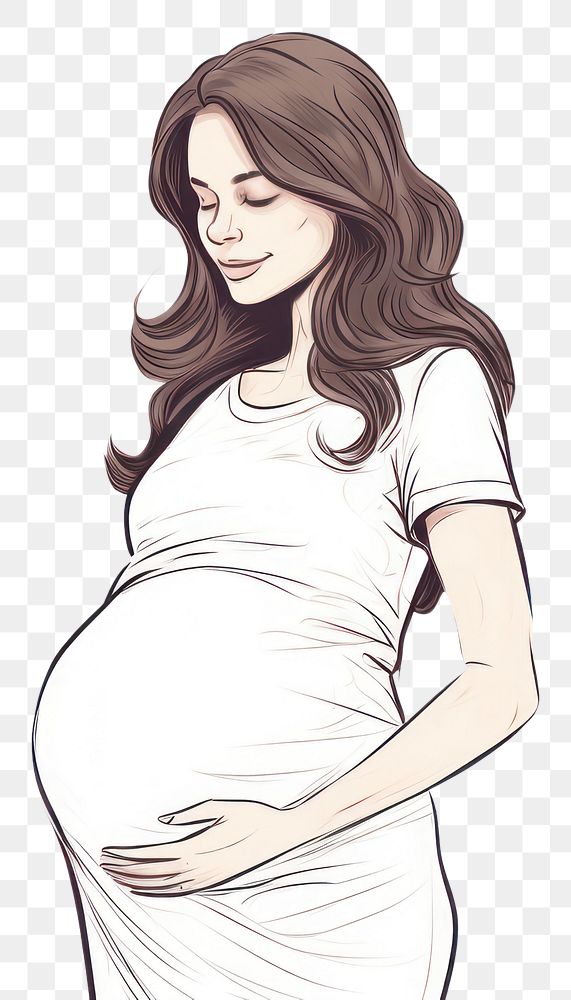 PNG Pregnant mother drawing sketch adult.