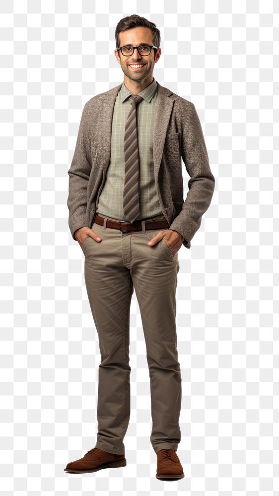 PNG Teacher standing blazer shirt.