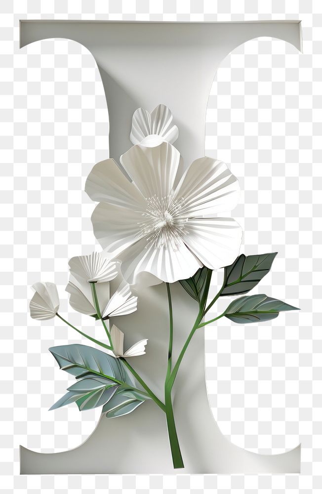 PNG Flower plant petal vase.