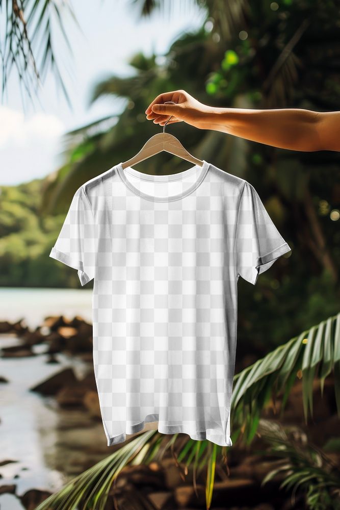 T-shirt png product mockup, transparent design