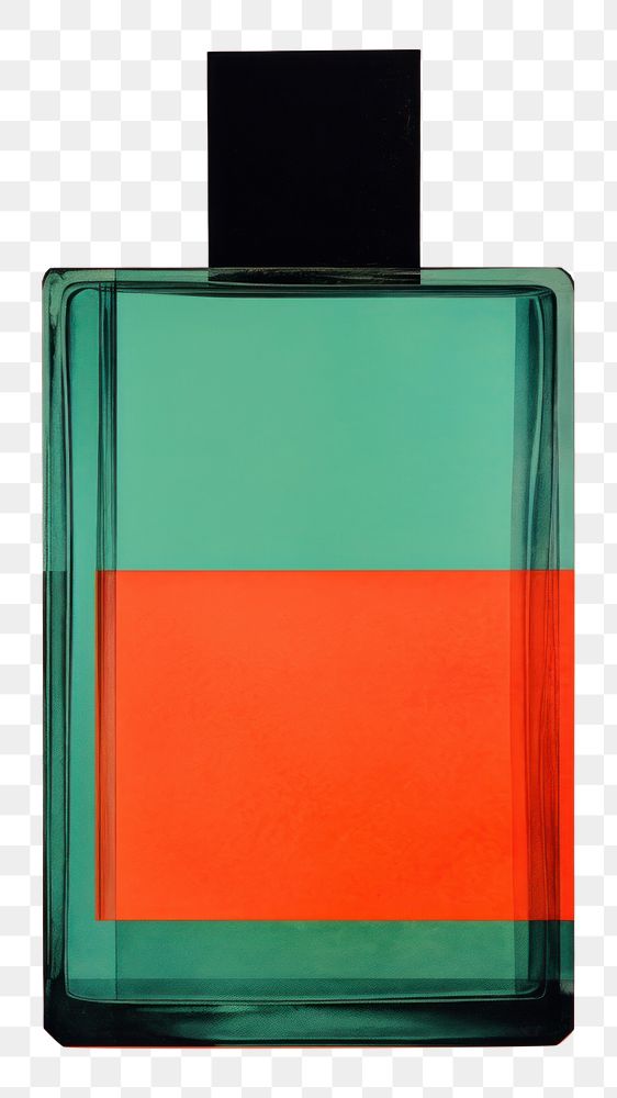 PNG Silkscreen of a perfume bottle red aftershave cosmetics.