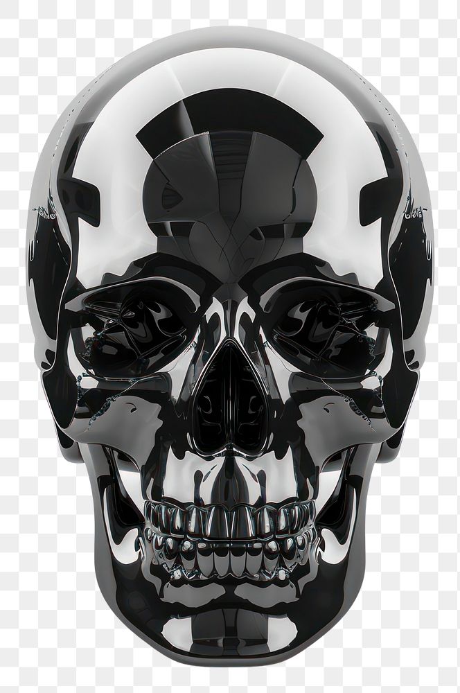 PNG Funny rubber skull monochrome spooky helmet.