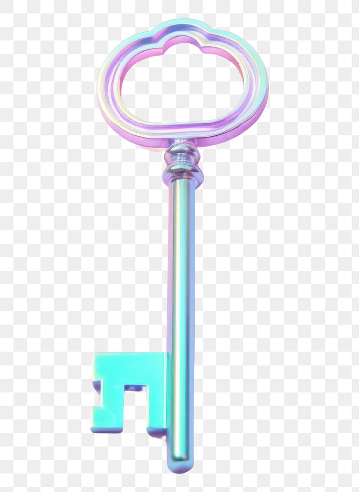 PNG Iridescent key white background keychain security.