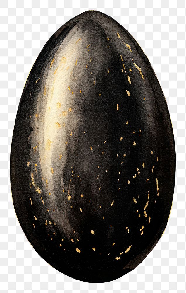 PNG Black color easter egg food white background freshness.