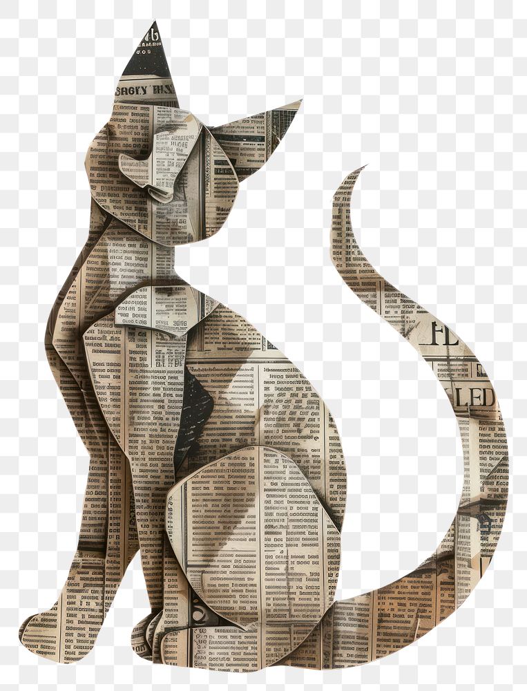 PNG Paper cat art mammal craft