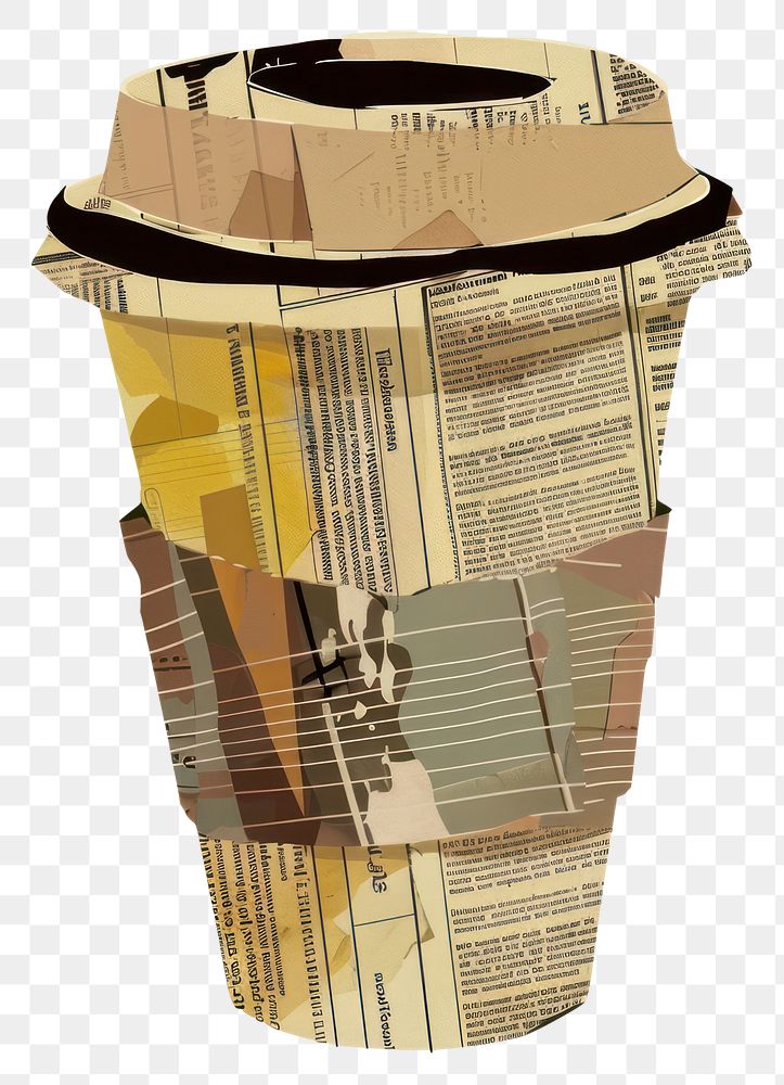 PNG Paper coffee cup art refreshment disposable.