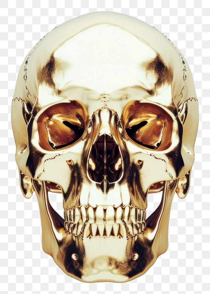 PNG Gold skull disguise jewelry person.