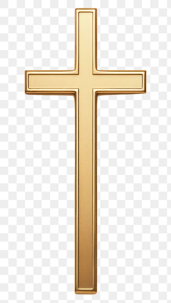 PNG Cross crucifix symbol white background.