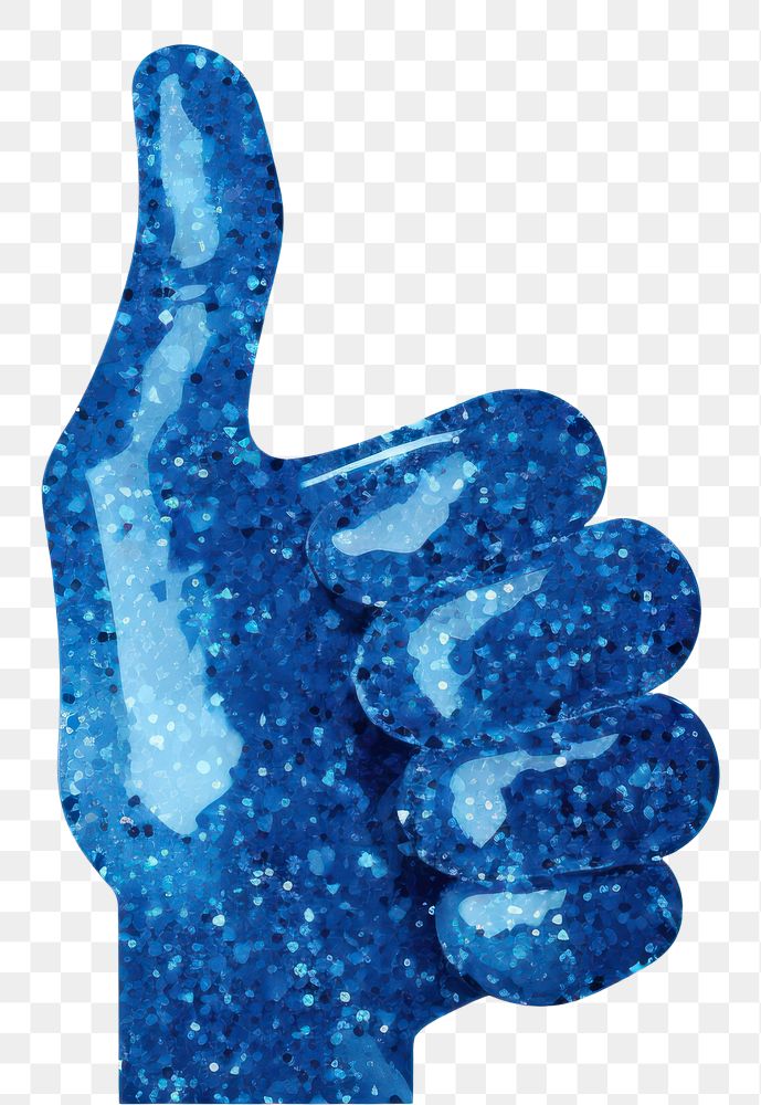 PNG  Blue thumbs up icon finger hand white background.