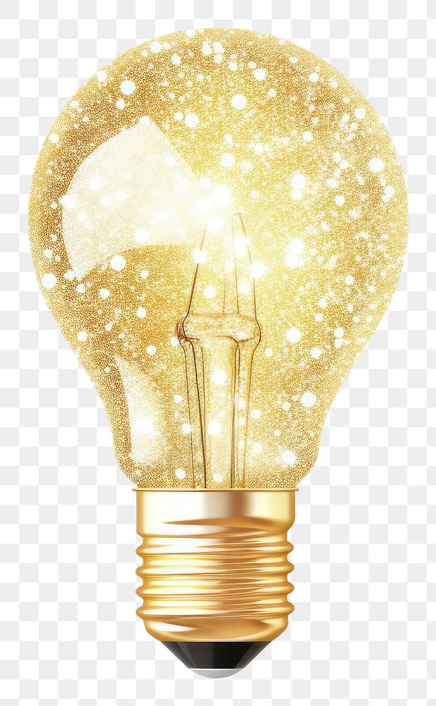 PNG Gold light bulb icon lightbulb lamp white background.