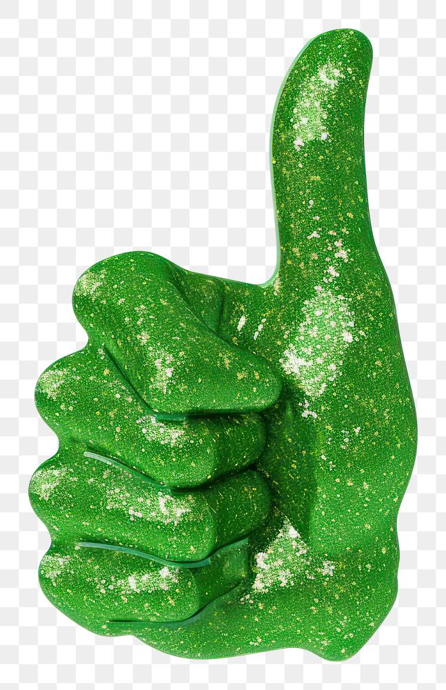 PNG  Green thumbs up icon finger hand white background.
