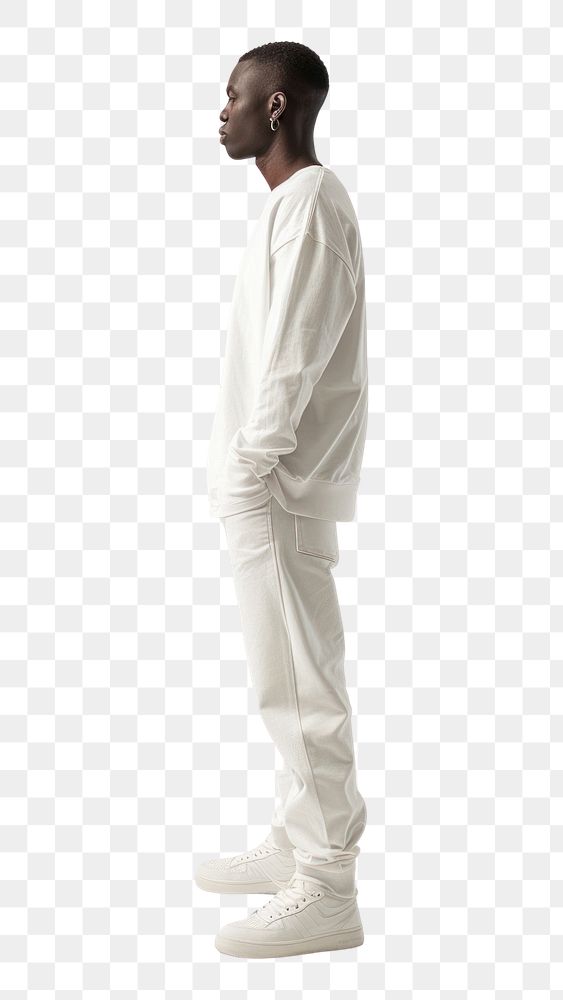 PNG Men long sleeve high fashion streetwear mockup footwear portrait standing.