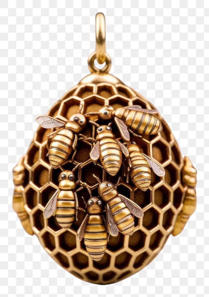 PNG Bee hive charm pendant animal insect.