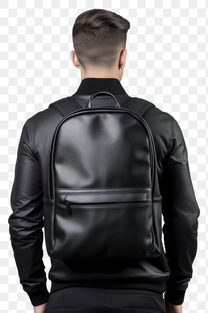 PNG Backpack jacket adult black.