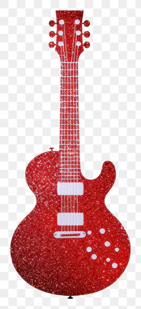 PNG Red guitar icon white background decoration fretboard.