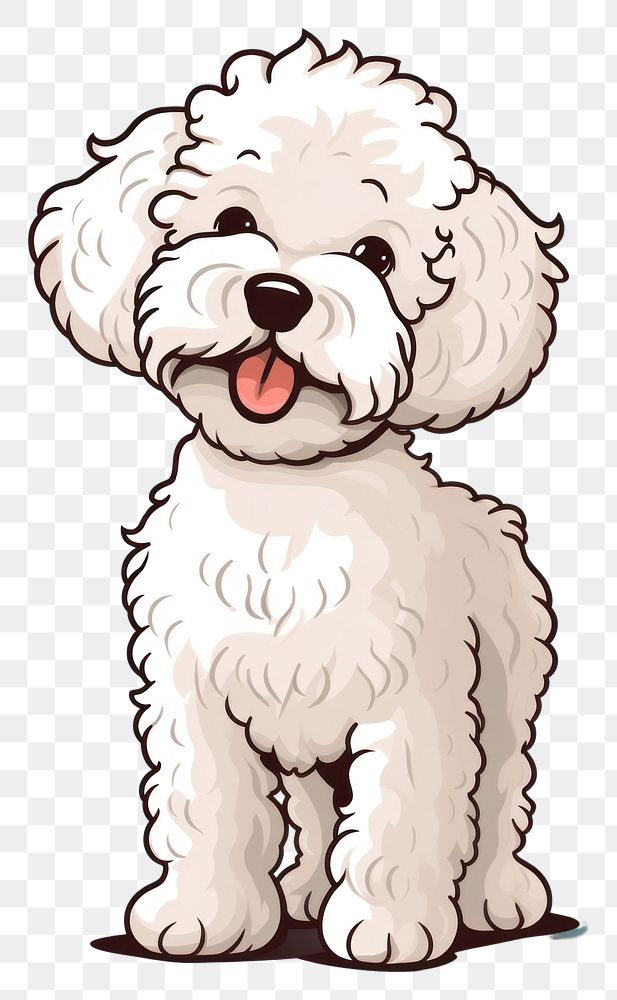 PNG Poodle sticker mammal animal puppy.