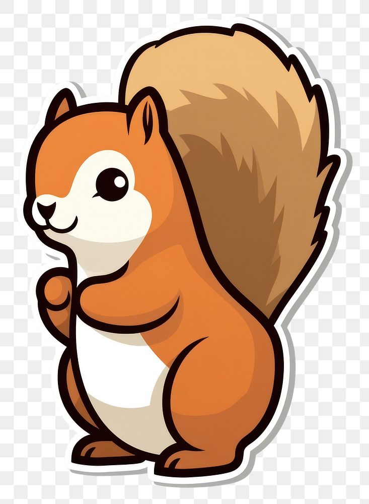 PNG Squirrel sticker rodent mammal animal.