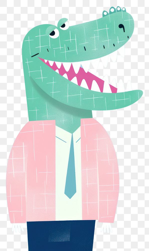 PNG Crocodile dentist art animal representation.