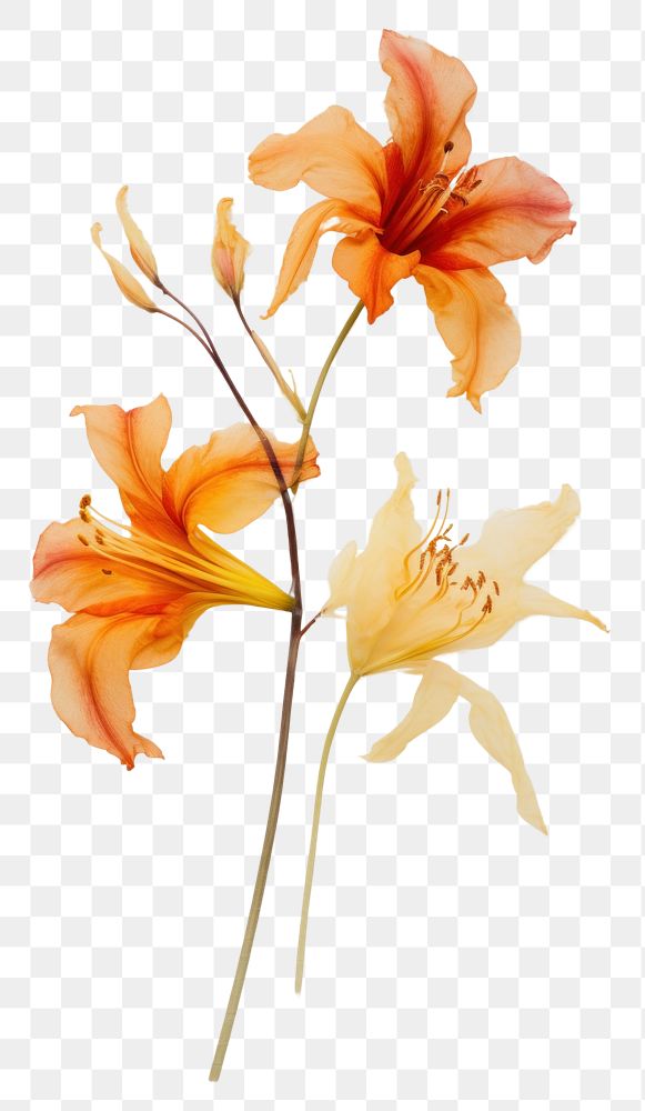 PNG Pressed daylilies wallpaper flower plant lily.
