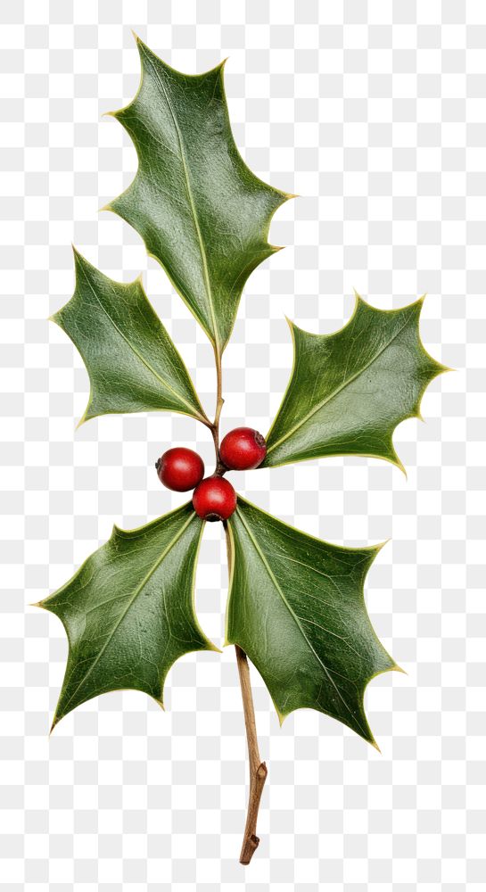 PNG Pressed christmas holly wallpaper flower plant leaf.