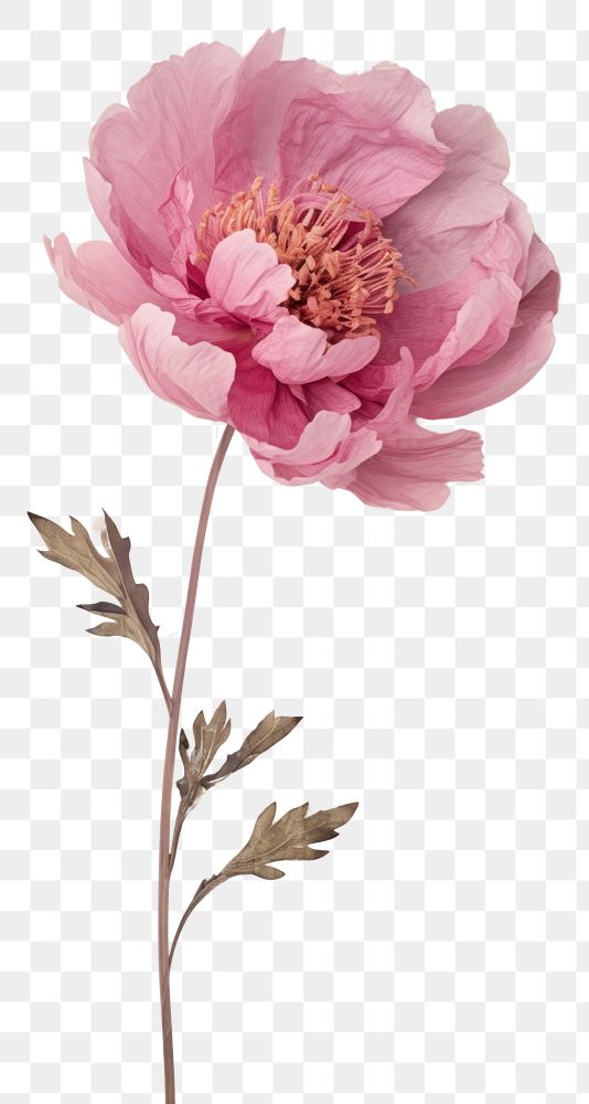 PNG  Real pressed peony field flower blossom plant rose