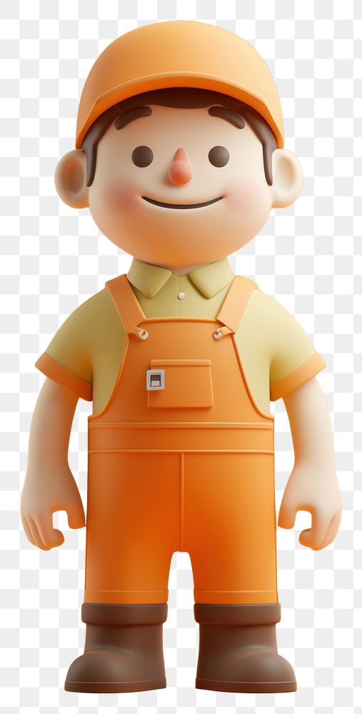 PNG  Grocery store worker human cute toy.