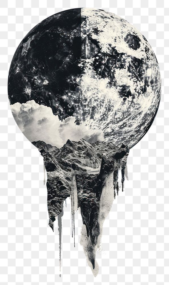 PNG Climate change space moon art.