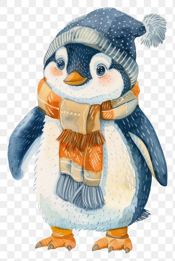 PNG Penguin animal sketch winter.