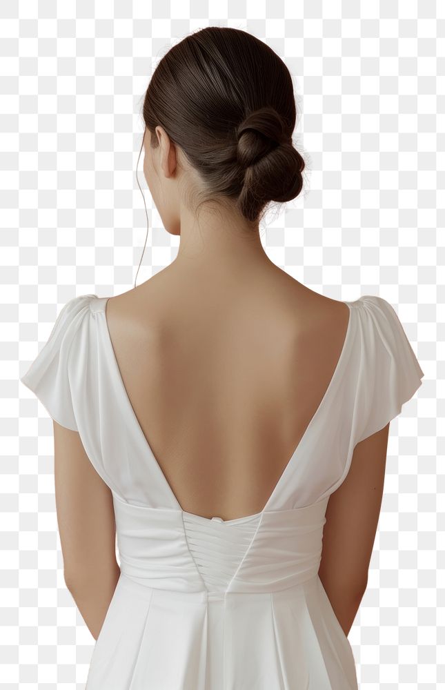 PNG Minimal blank wedding dress mockup fashion adult white.