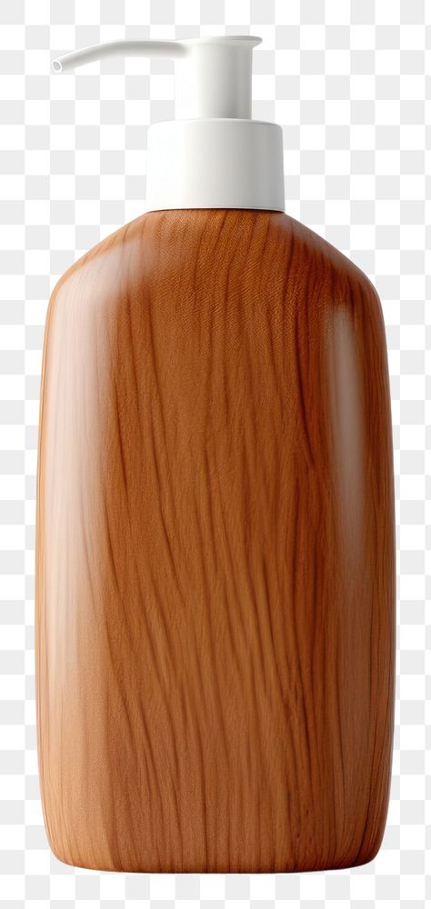 PNG Lotion bottle wood white background.