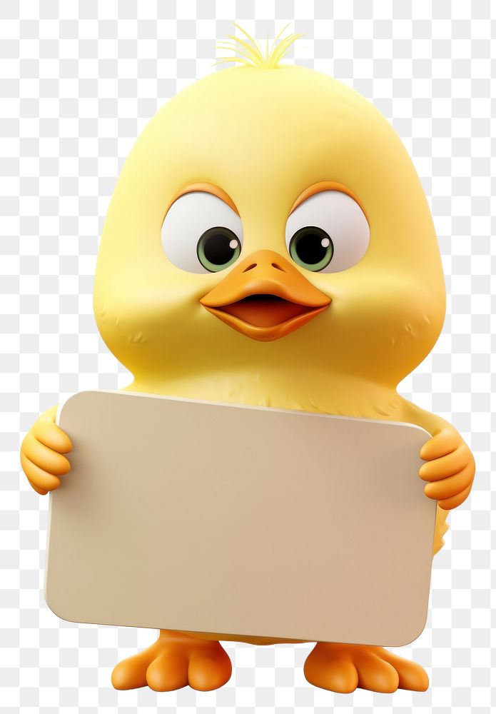 PNG Angry Duck holding board animal bird duck.