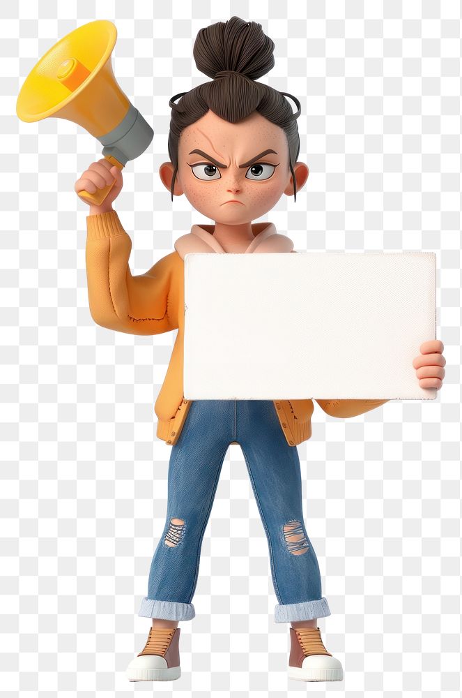 PNG Angry Teenager holding board portrait standing person.