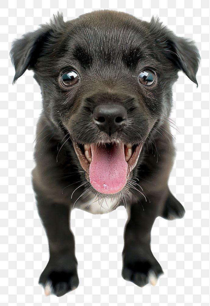 PNG Super adorable typical black with white Border Colie dog pup mammal animal puppy.