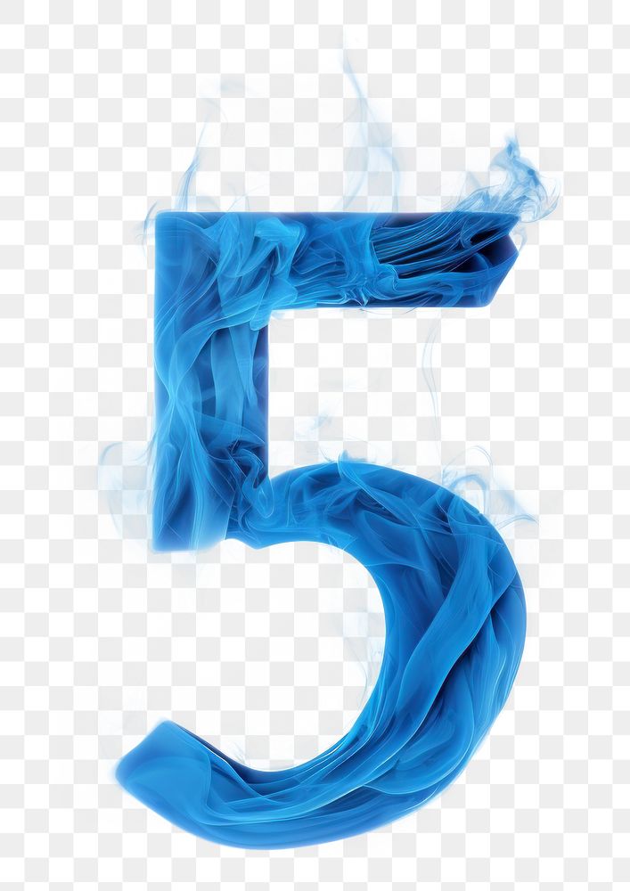 PNG Blue flame letter number 5 font creativity abstract.