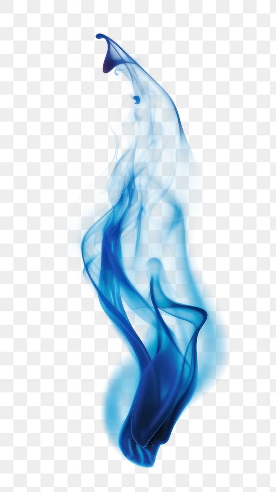 PNG Blue flame smoke font abstract