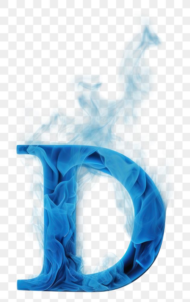 PNG Blue flame letter D font circle shape.