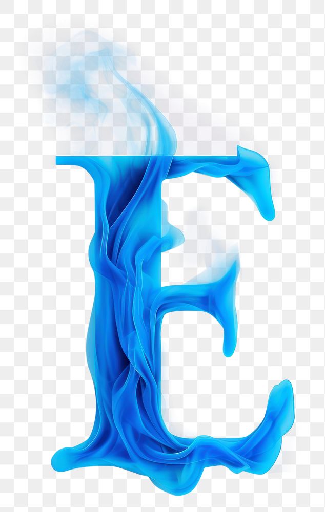 PNG Blue flame letter E font fire turquoise.