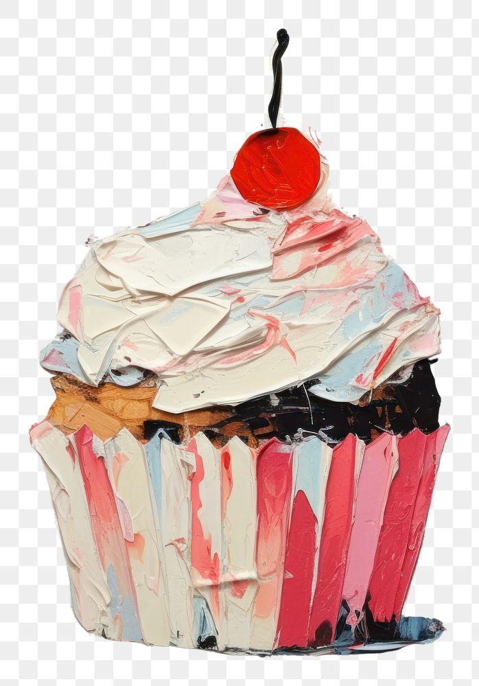 PNG Dessert cupcake icing cream.