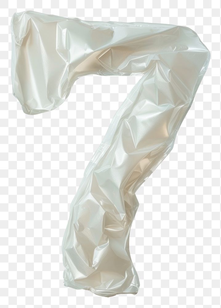 PNG Plastic bag number 7 white white background simplicity.