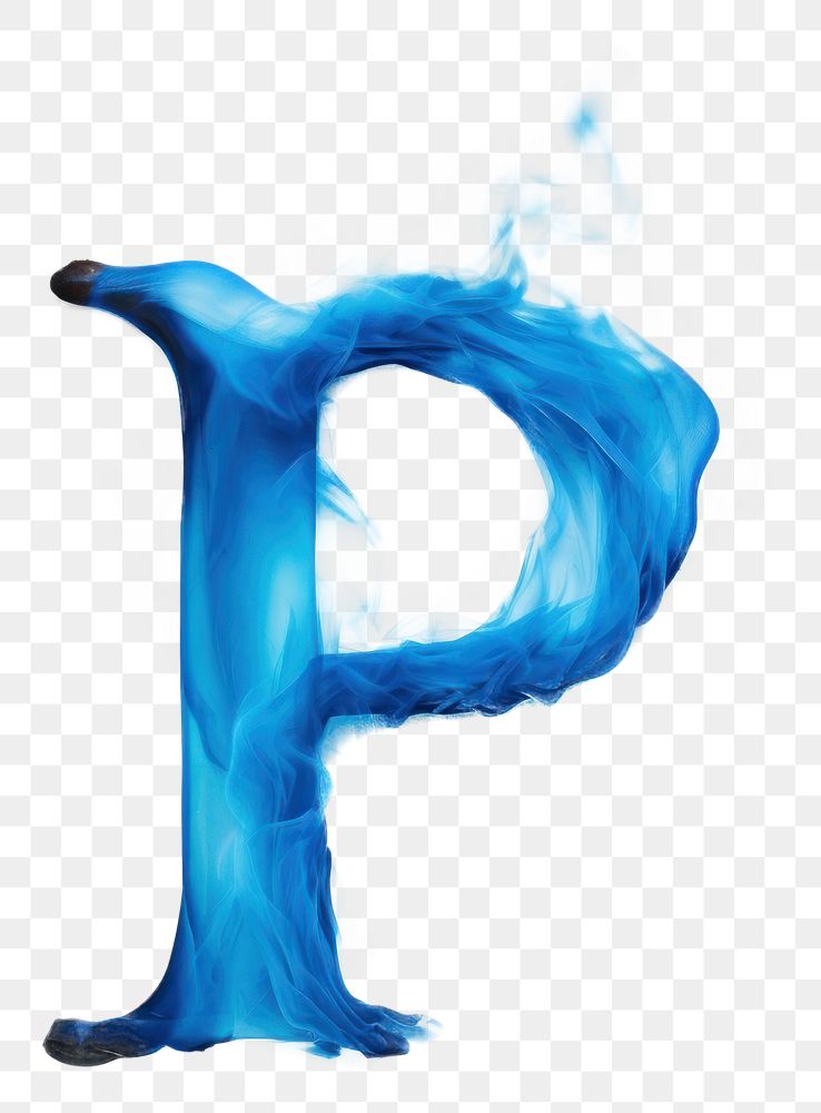 PNG Blue flame letter p font abstract motion.