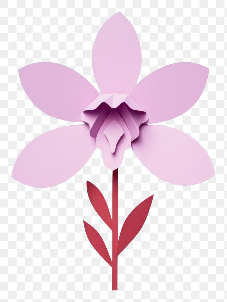 PNG Orchid paper origami flower.