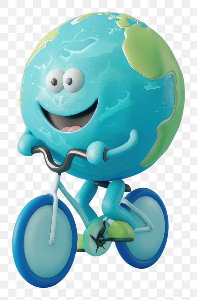 PNG Earth character bicycle vehicle cycling